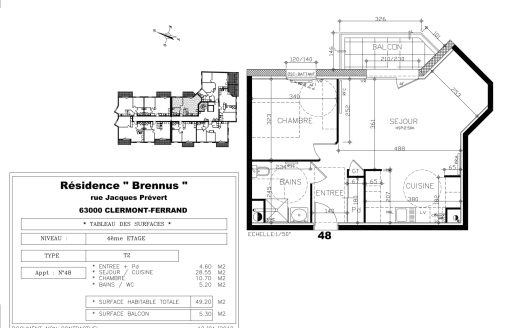 T2 n48 – Résidence Brennus