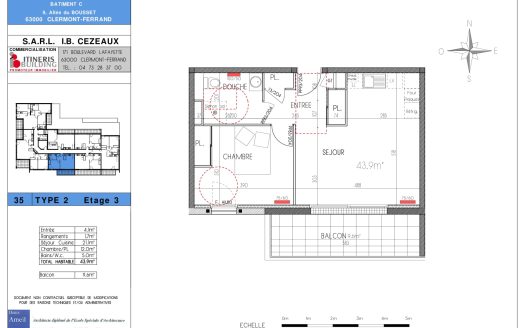 T2 n35C Résidence Les Hauts Cézeaux