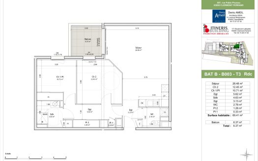 T3 n003B Les Terrasses des Parcs