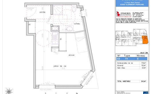 T1 n53 – Résidence Studio Gabriel