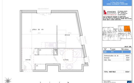 T1 Bis n32- Résidence Studio Gabriel