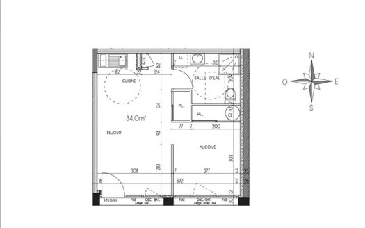 EXCLUSIVITE – Proximité Cézeaux, investisseurs, Appartement 33 m2 loué dans résidence récente (2017)