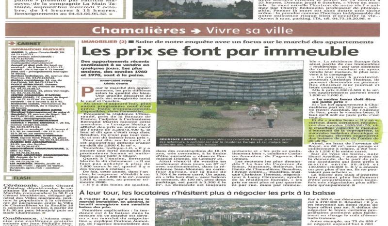 Les prix se font par immeuble